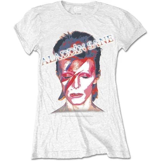 T-Shirt - David Bowie - Aladdin Sane - White - Lady