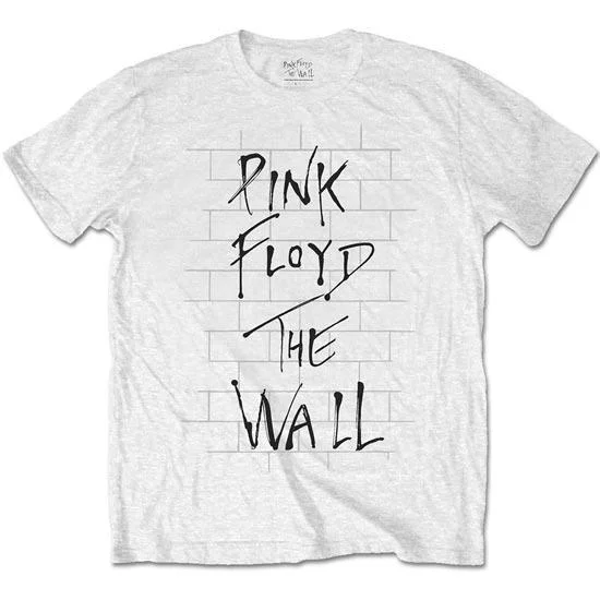 T-Shirt - Pink Floyd - The Wall & Logo - White