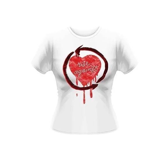 T-Shirt - Rise Against - Rough Heart - White - Lady