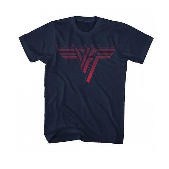 T-Shirt - Van Halen - Classic Red Logo - Navy