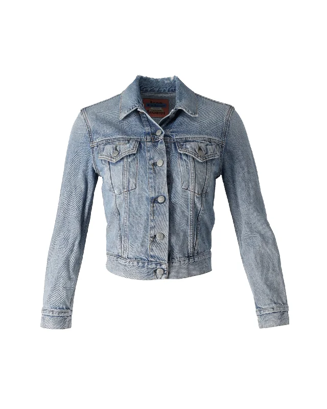 Acne Studios Denim Jacket in Light Blue Cotton