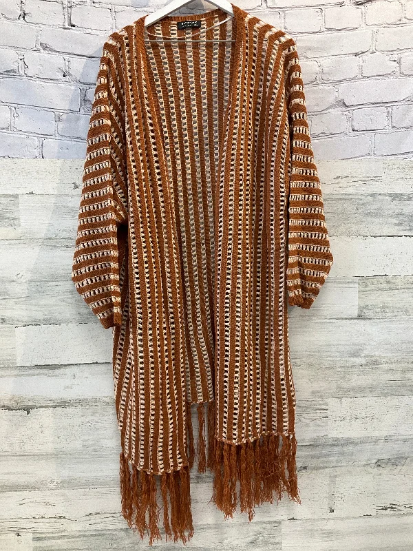 Cardigan By Clothes Mentor In Brown, Size: 4x