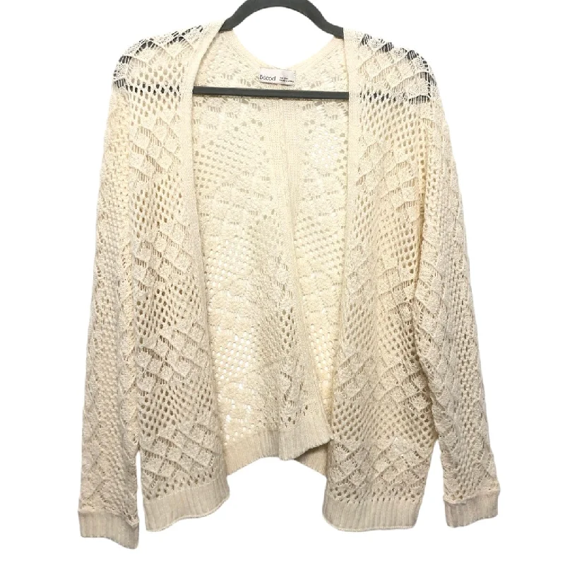 Cardigan By Clothes Mentor In Cream, Size: M