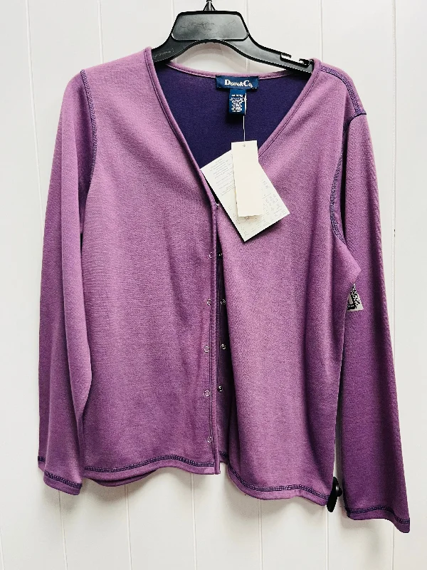 Cardigan By Clothes Mentor In Purple, Size: M