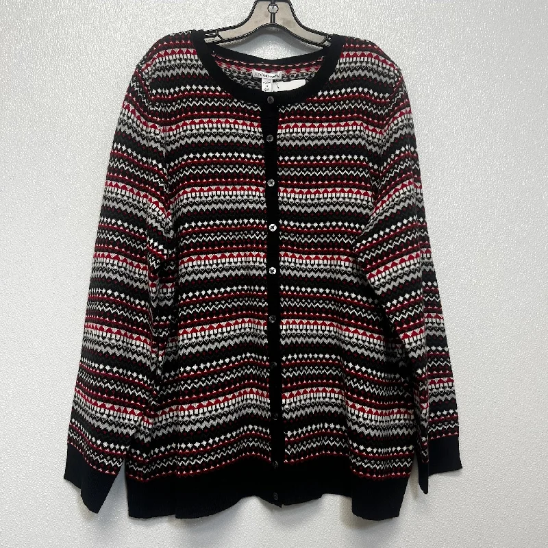 Cardigan By Croft And Barrow O In Multi-colored, Size: 1x