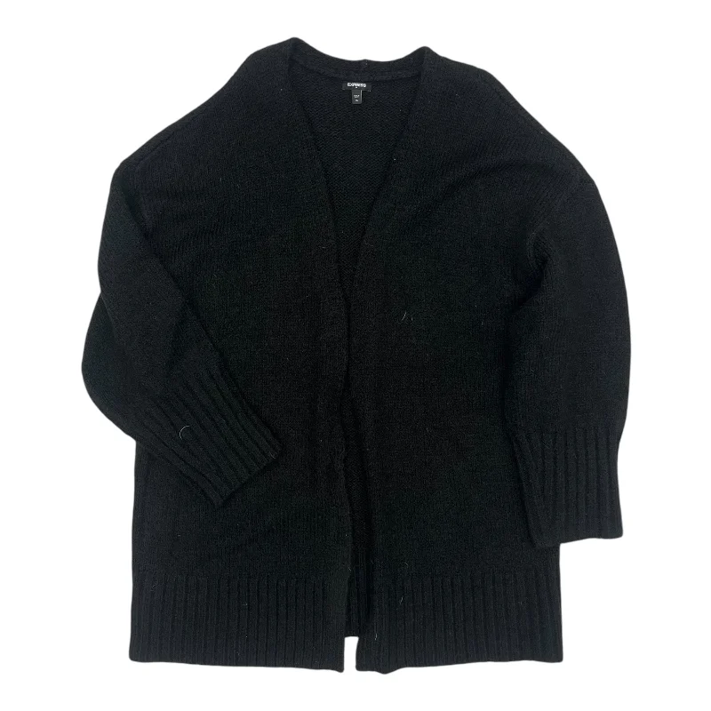 Cardigan By Express In Black, Size:Xl