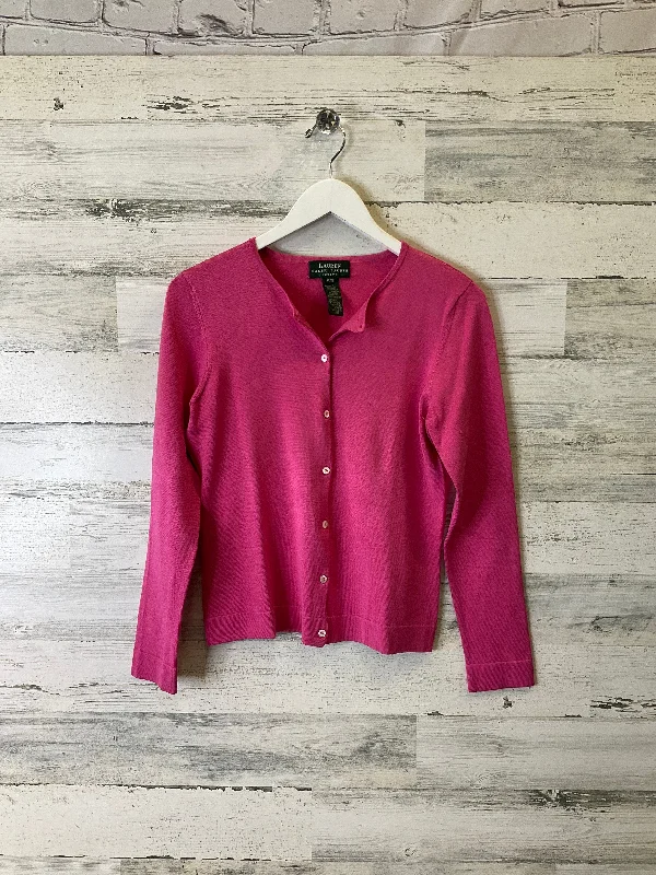 Cardigan By Lauren By Ralph Lauren In Pink, Size: S