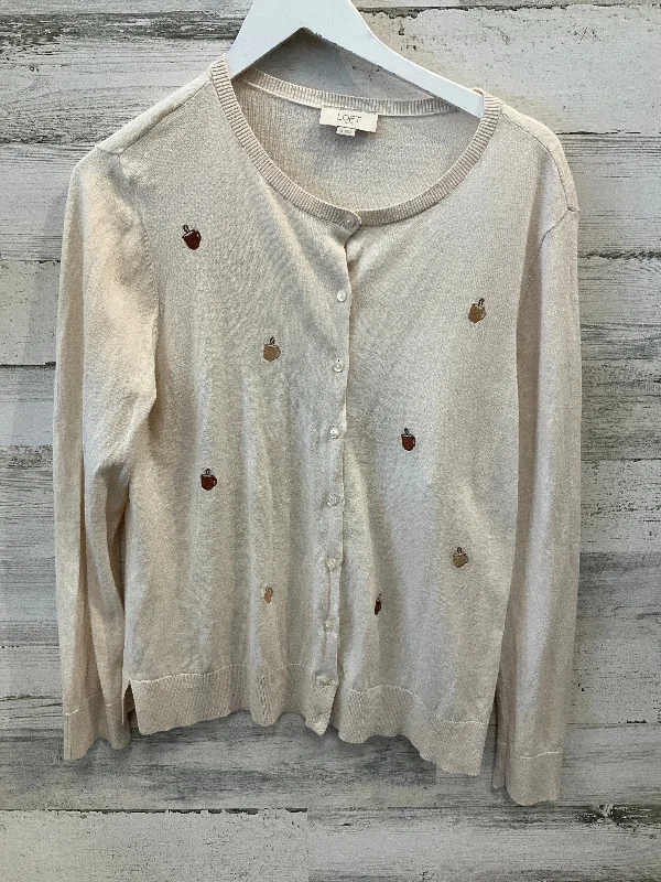 Cardigan By Loft In Cream, Size: Xl