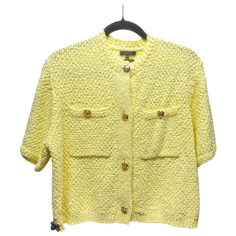 Cardigan By Massimo Dutti In Yellow, Size: M