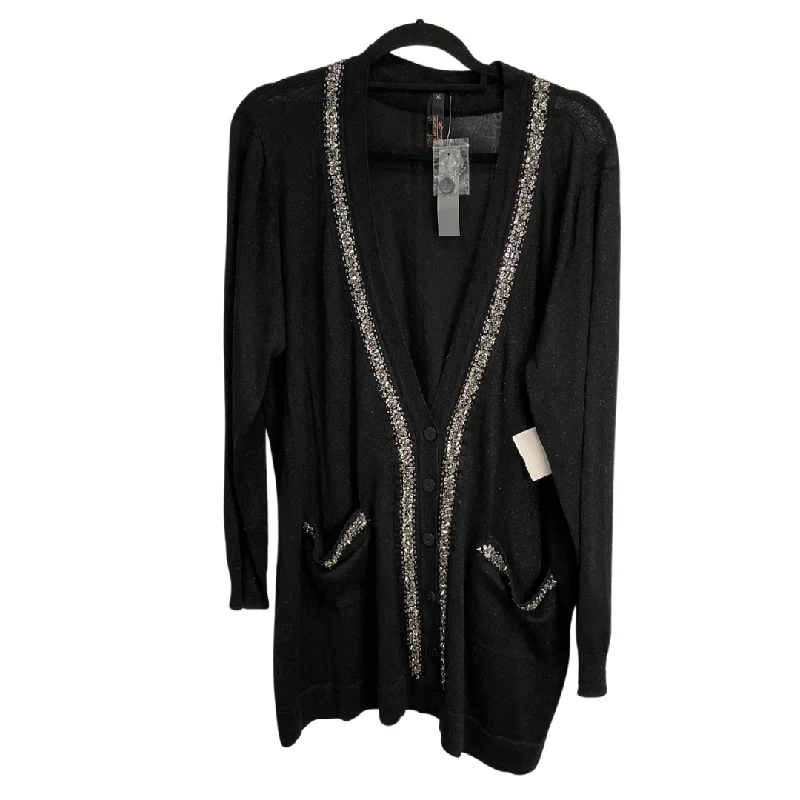 Cardigan By Melissa Mccarthy In Black, Size: Xl