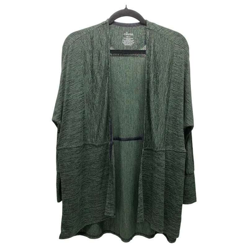 Cardigan By Soma In Black & Green, Size: M