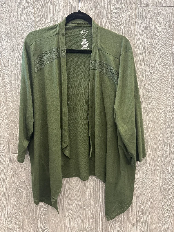 Cardigan By St Johns Bay In Green, Size: 3x