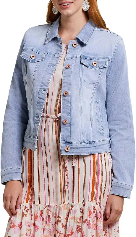 Classic Denim Jacket In Summerblue