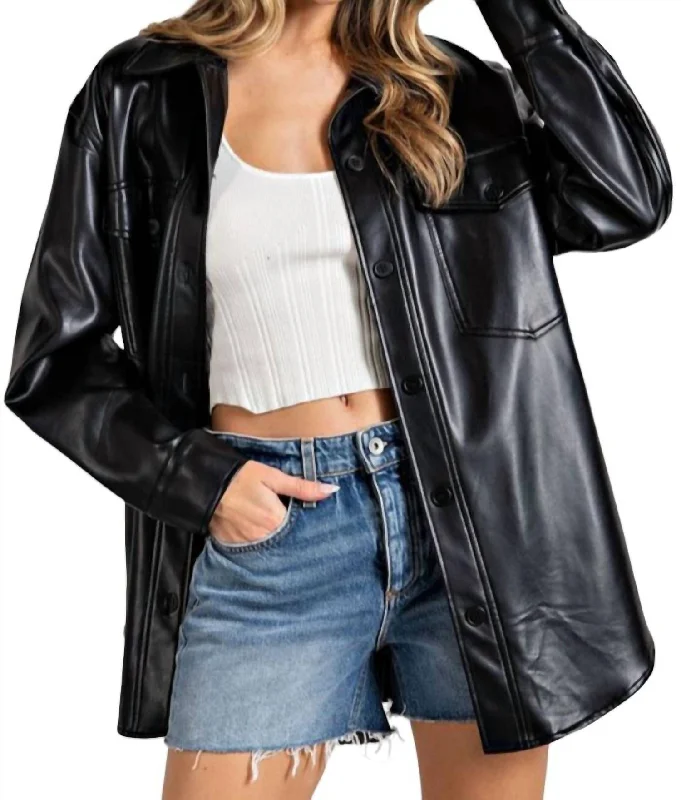 Faux Force Jacket In Black