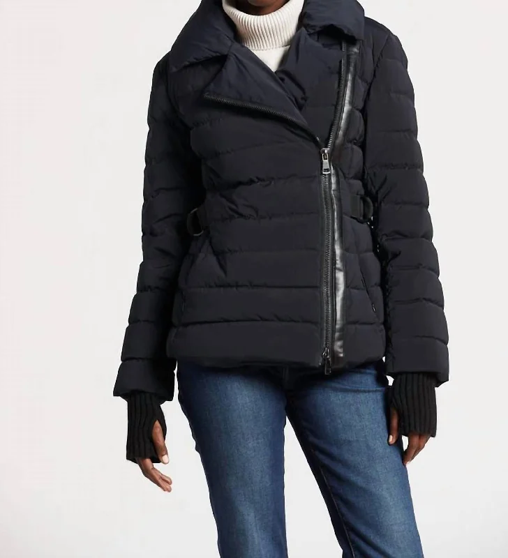 Kiki Fitted Down Jacket In Black