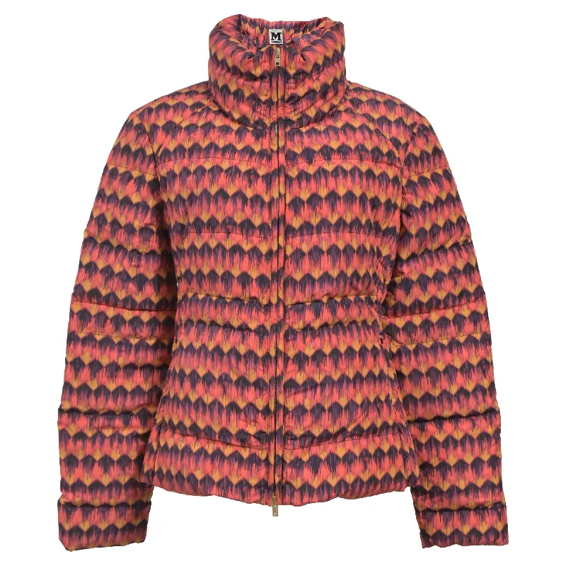 M Missoni Printed Down Jacket in Multicolor Polyester