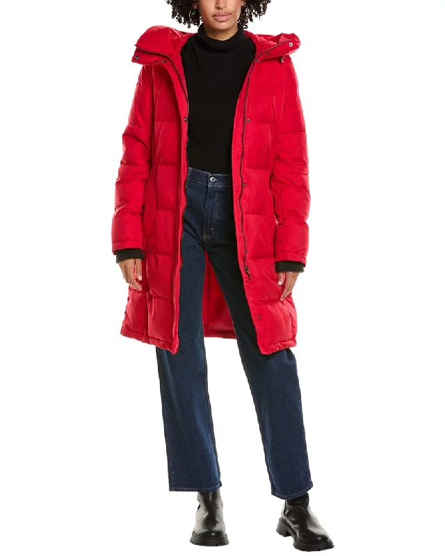 Sam Edelman Belted 3-Quarter Puffer Coat