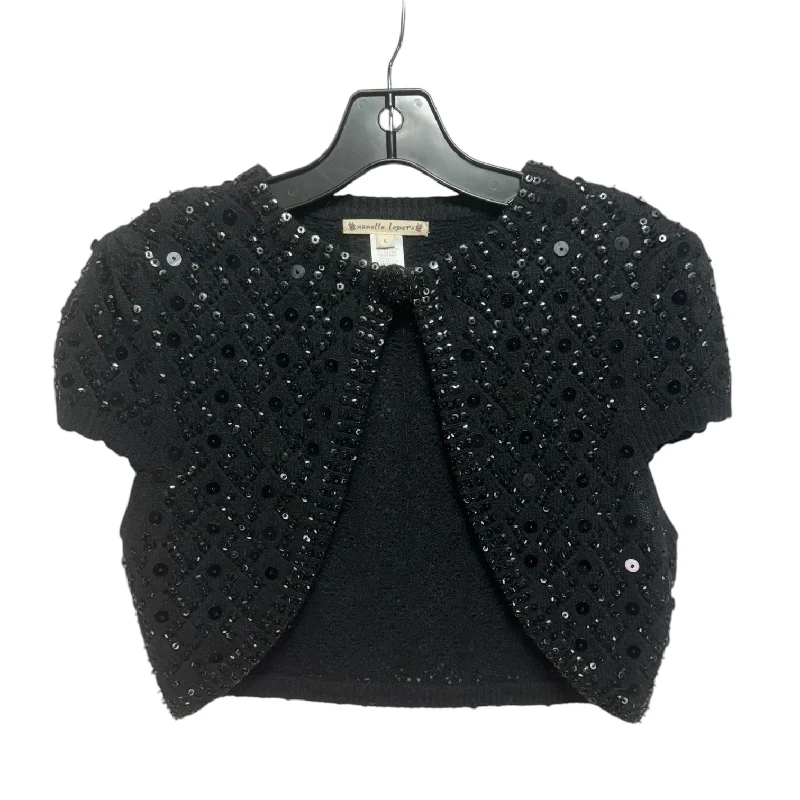 Sequined Bolero Sweater Cardigan By Nanette Lepore In Black, Size: S