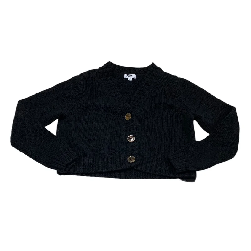 Sweater Cardigan By 525 In Black, Size: M