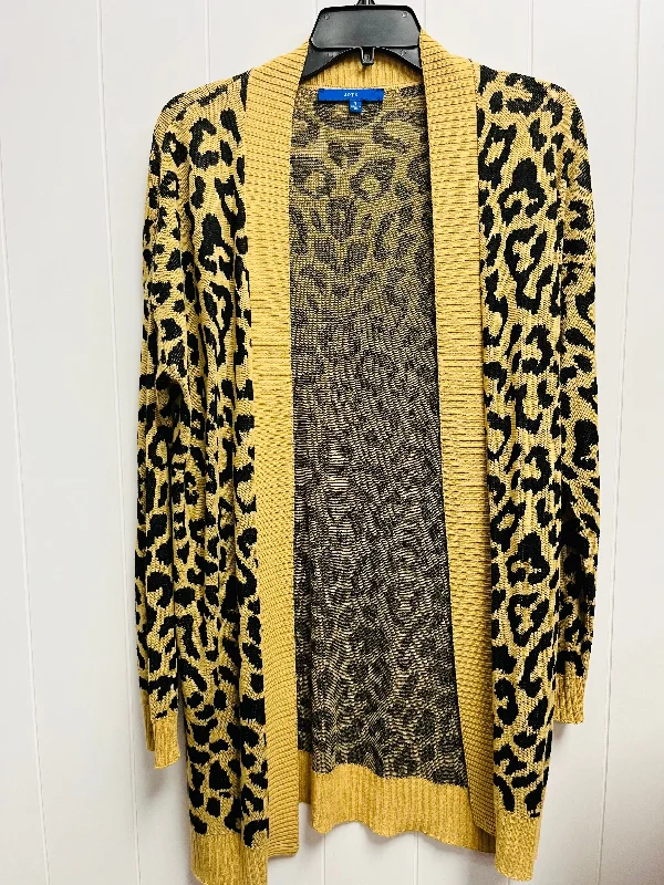 Sweater Cardigan By Apt 9 In Animal Print, Size: S