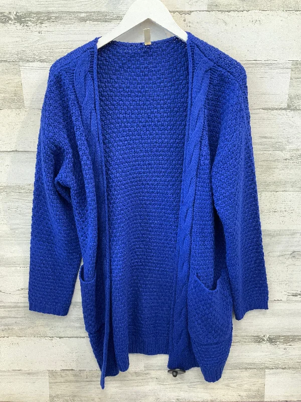 Sweater Cardigan By Clothes Mentor In Blue, Size: M