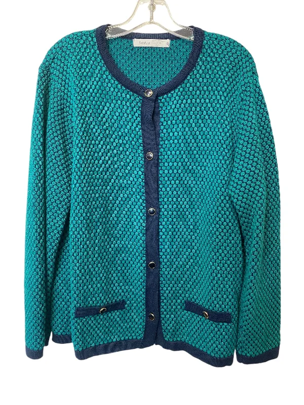 Sweater Cardigan By Clothes Mentor In Blue, Size: Xl