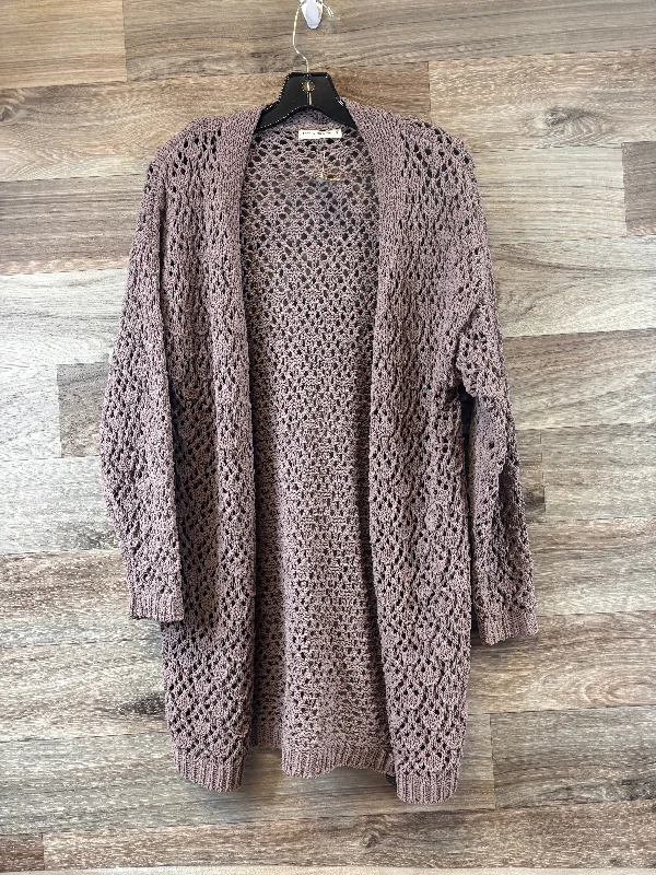 Sweater Cardigan By Clothes Mentor In Brown, Size: S