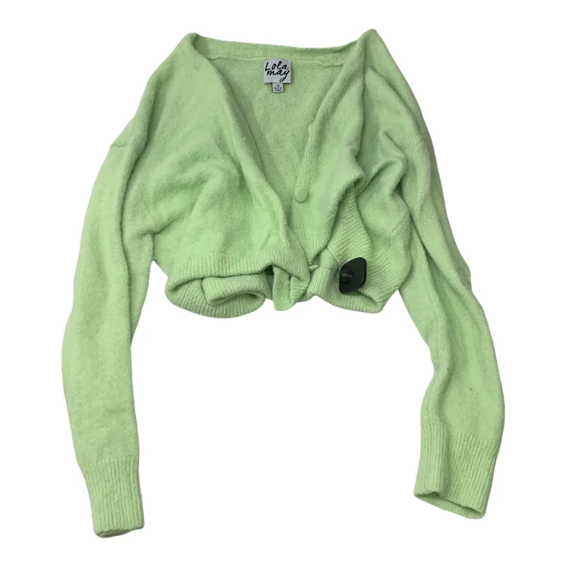 Sweater Cardigan By Lola May In Green, Size: Xl