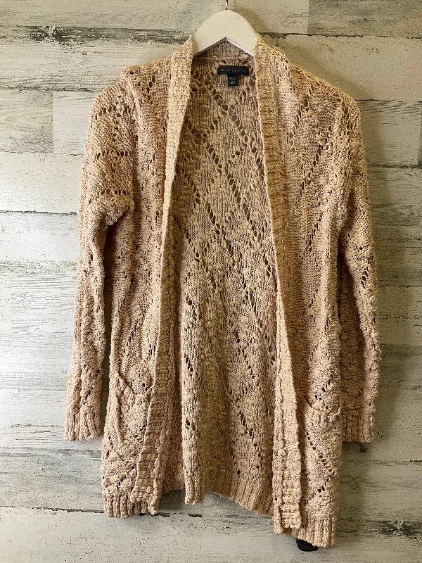 Sweater Cardigan By Clothes Mentor In Peach, Size: M