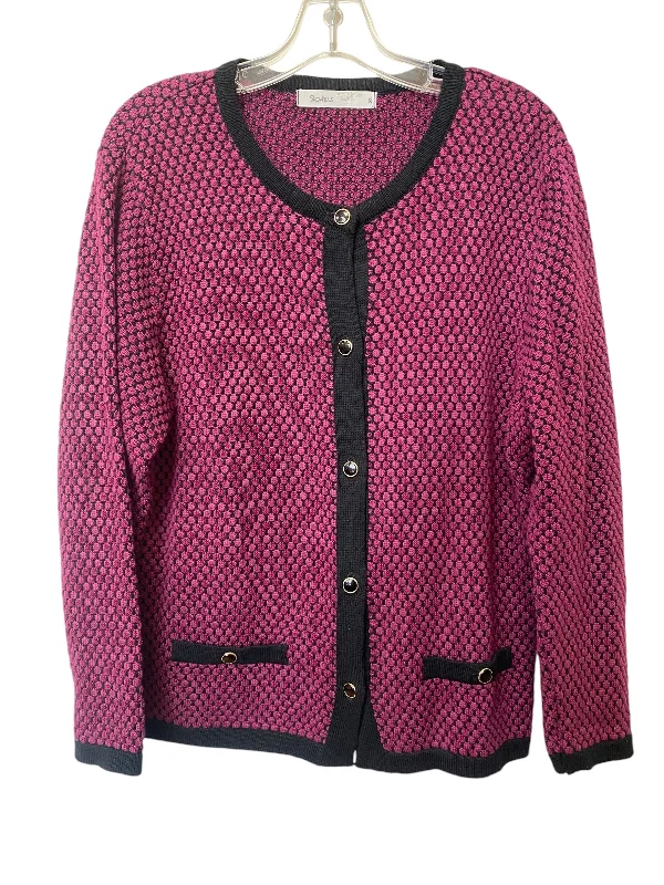 Sweater Cardigan By Clothes Mentor In Purple, Size: Xl