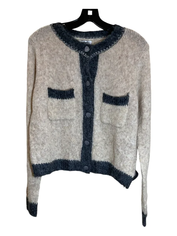 Sweater Cardigan By Clothes Mentor In Tan, Size: M