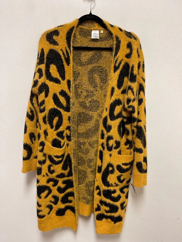 Sweater Cardigan By Clothes Mentor In Yellow, Size: L