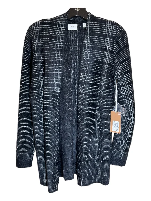 Sweater Cardigan By Cyrus Knits In Black, Size: S