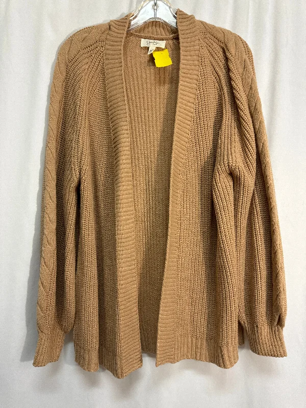 Sweater Cardigan By Jessica Simpson In Beige, Size: L