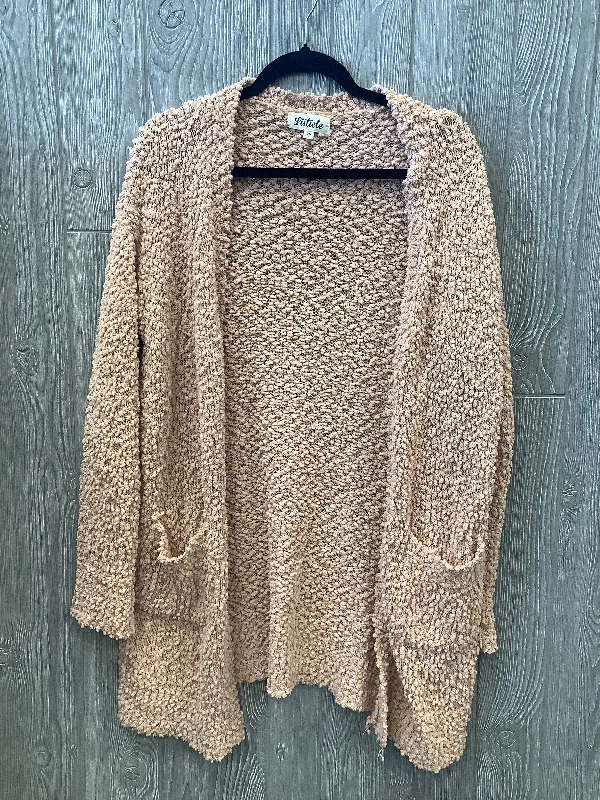 Sweater Cardigan By Listicle In Tan, Size: M