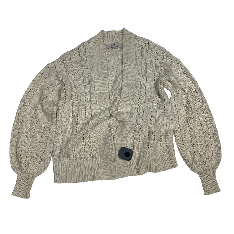 Sweater Cardigan By Loft In Cream, Size: Xs