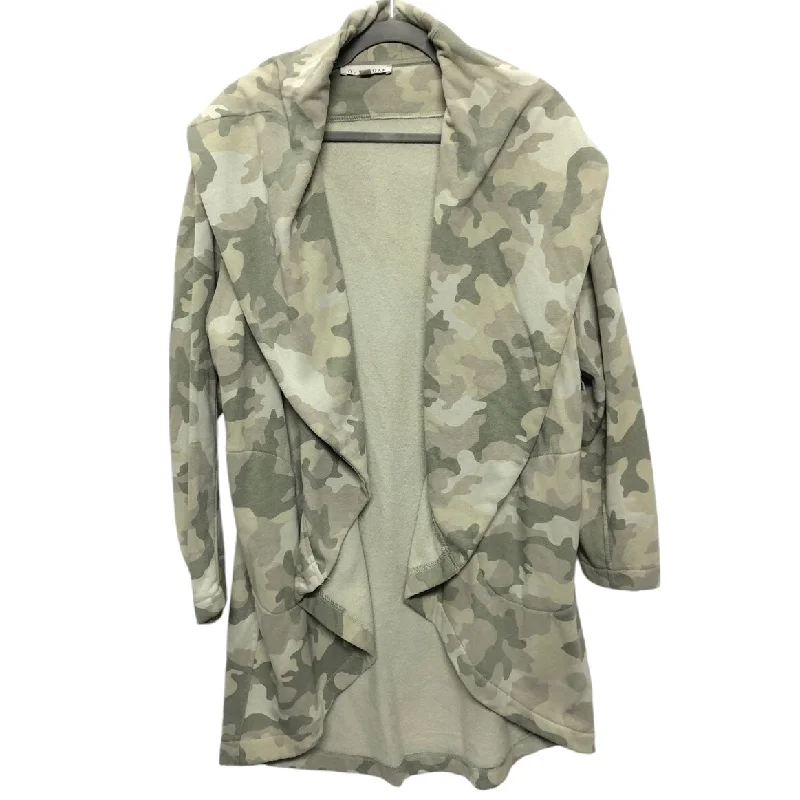 Sweater Cardigan By Olive And Oak In Camouflage Print, Size:L