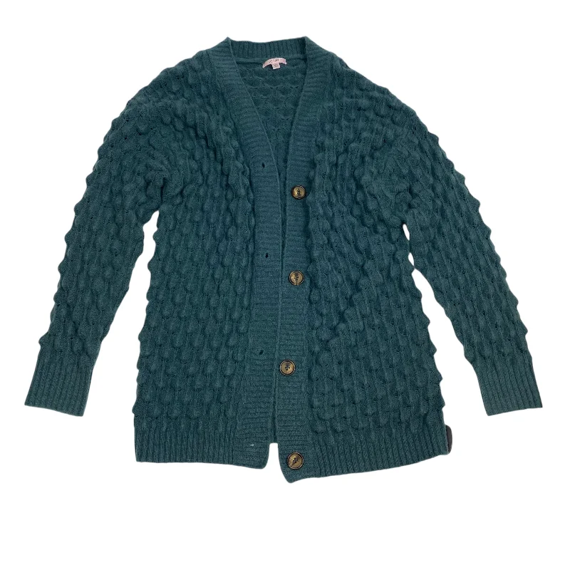 Sweater Cardigan By Ps Love In Green, Size: M