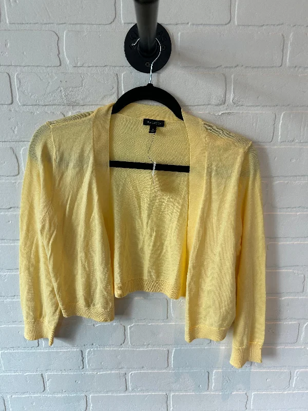 Sweater Cardigan By Talbots In Yellow, Size: S