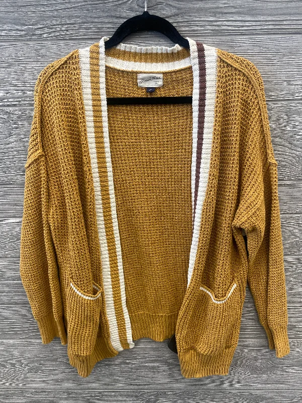 Sweater Cardigan By Universal Thread In Yellow, Size: M