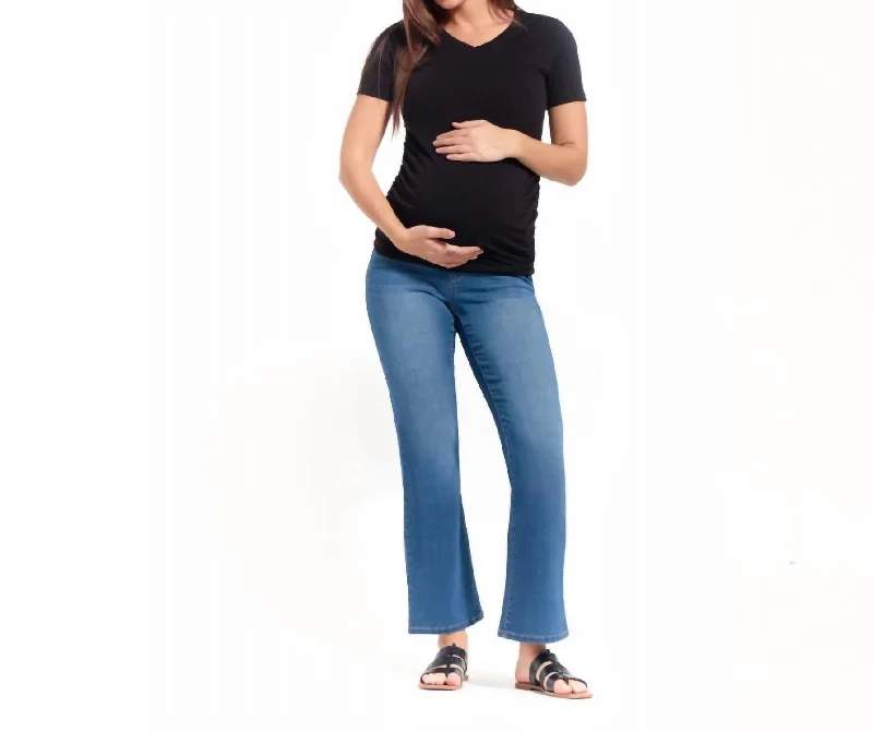 30" Maternity Slim Boot Jean With Bellyband In Tobias