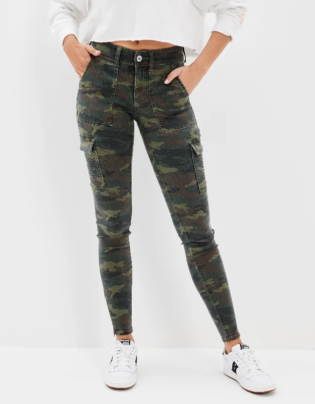 AE Ne(x)t Level Low-Rise Cargo Camo Jegging