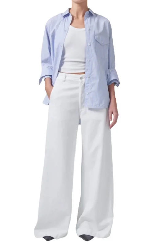 Beverly Trouser Jeans In Seashell