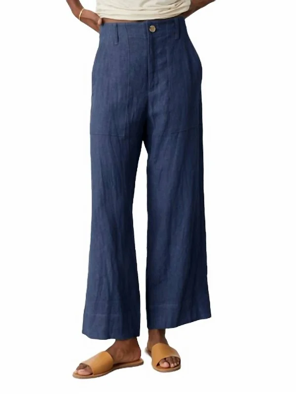 Dru Linen Pant In Shadow