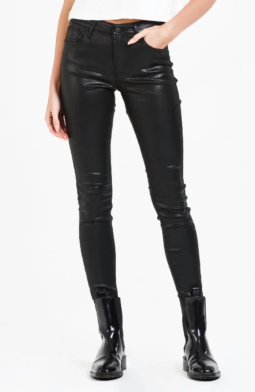 Gisele Coated Skinny Jean In Black