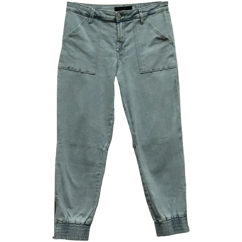 J Brand Arkin Cropped Jeans in Light Blue Cotton