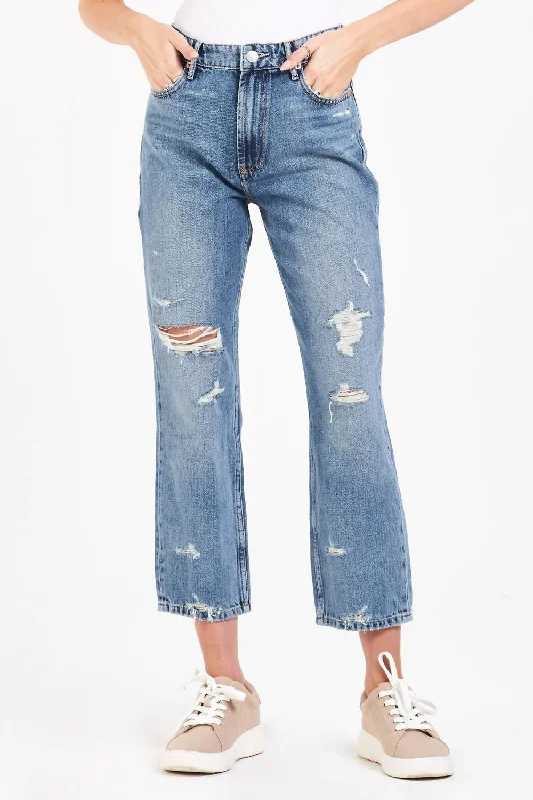 Jodi Super High Rise Cropped Straight Jean In Elm Grove