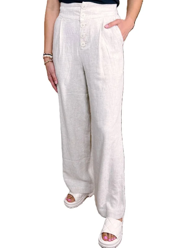 Julius Linen Pant In White