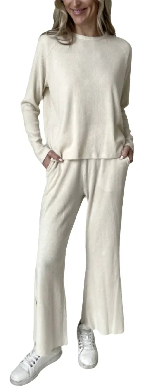 Lazy Sunday Lounge Pants In Eggshell