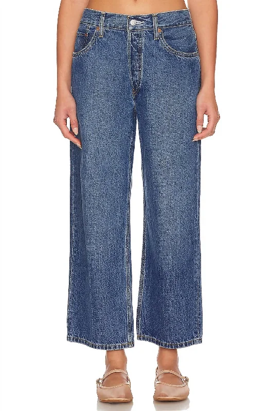 Loose Crop Jeans In Peyote Flow